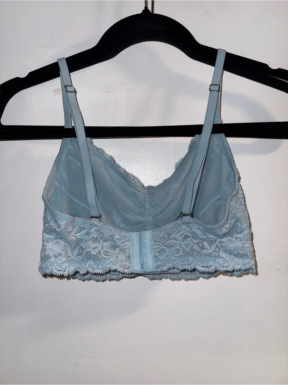 Montelle Intimates Cup-Sized Lace Bralette in Light Blue - Picture 3 of 5